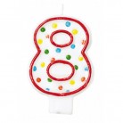 Svíčka číslo 8 tečky