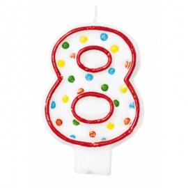 Svíčka číslo 8 tečky