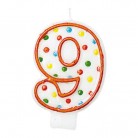 Svíčka číslo 9 tečky