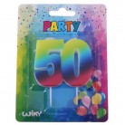 Párty svíčka číslo 50 duha