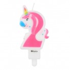 Svíčka číslice 2 - Duhový jednorožec