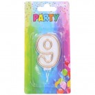 Párty svíčka 9 zlatá