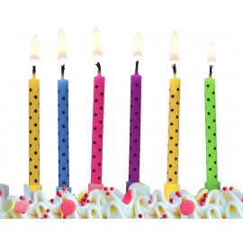 Svíčky narozeninové barevné 6 ks