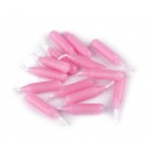 Vánoční svíčky do skořápek ořechů růžové