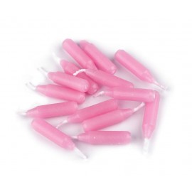 Vánoční svíčky do skořápek ořechů růžové