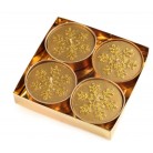 Čajové svíčky vánoční velké 6 cm vločka 4ks zlatá