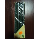 Svíčka gotická 4 ks zelená