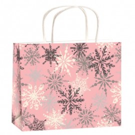 Taška vánoční dárková stříbrná B