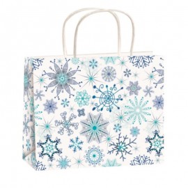 Taška vánoční dárková stříbrná C