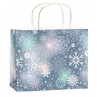 Taška vánoční dárková stříbrná D