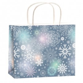 Taška vánoční dárková stříbrná D