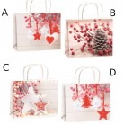 Taška vánoční dárková s glitry L horizont 32x26x12,7cm