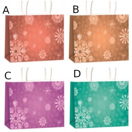 Taška vánoční dárková s glitry XL horizont 45,5x33x10,5cm