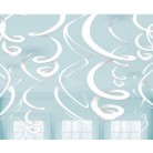 Závěsné spirály bílé - 12 ks