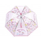 Průhledný vystřelovací deštník jednorožec Růžový