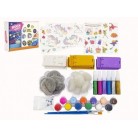 Malování na kameny/oblázky svítící ve tmě s barvami se štětci s doplňky v krabičce