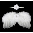 Sada pro miminko křidýlka na focení bílé s perličkama (č6) 