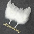 Sada pro miminko křidýlka na focení bílé se zlatými větvičkami čelenka (č11) 