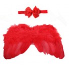 Sada pro miminko křidýlka na focení červené (č5) 