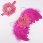 Sada pro miminko křidýlka na focení růžová (č3) 