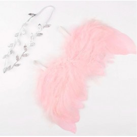 Sada pro miminko křidýlka na focení růžové s stříbrnými větvičkami (c13)