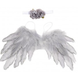 Sada pro miminko křidýlka na focení šedé se stříbrným lemem č.18