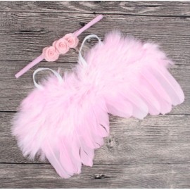 Sada pro miminko křidýlka na focení růžová (č2) 