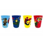 Sada 4 plastových skleniček Spiderman