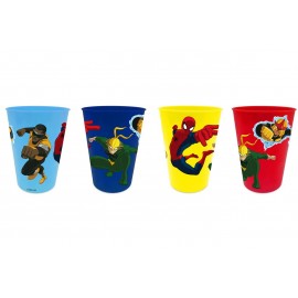 Sada 4 plastových skleniček Spiderman