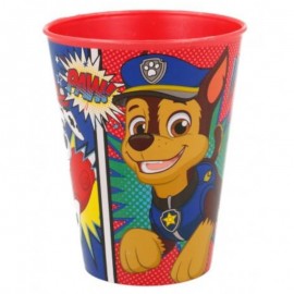 Plastová sklenička Tlapková Patrola červená