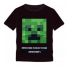 Tričko černé Minecraft - Creeper 116/6 let