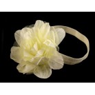 Pružná čelenka do vlasů s květem žlutá