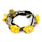 Pružná čelenka do vlasů s růžemi č.1