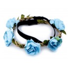 Pružná čelenka do vlasů s růžemi č.10