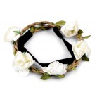 Pružná čelenka do vlasů s růžemi č.11