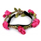 Pružná čelenka do vlasů s růžemi č.9