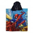 Pončo Spiderman modrá kapuce