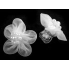 Skřipec do vlasů s bílým květem