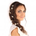 Skřipec do vlasů s bílým květem