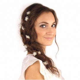 Skřipec do vlasů s bílým květem