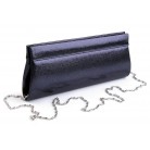 Kabelka psaníčko metalické černá