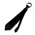 Saténová kravata černá zip