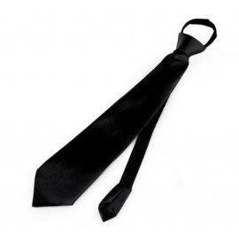 Saténová kravata černá zip