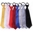 Saténová kravata červená zip