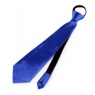 Saténová kravata modrá zip