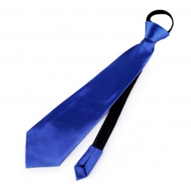 Saténová kravata modrá zip