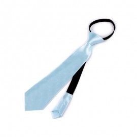 Saténová kravata svěle modrá zip