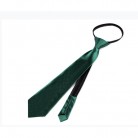 Saténová kravata zelená zip