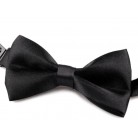 Malý černý saténový motýlek 10 x 5 cm