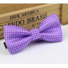 Dětský motýlek světle fialový s puntíky